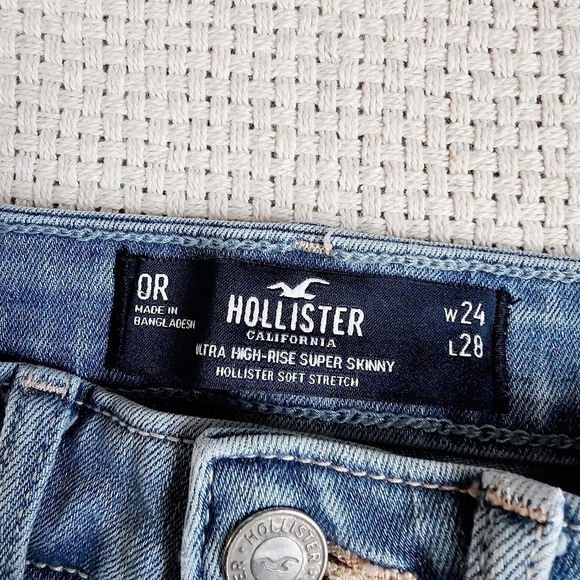 Hollister Ultra High Rise Super Skinny Jeggings Size 0R/24 - Picture 6 of 10